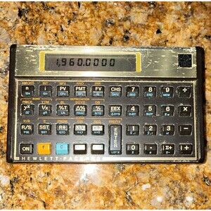 Vintage HP 12C Financial Calculator Hewlett Packard Tested Working